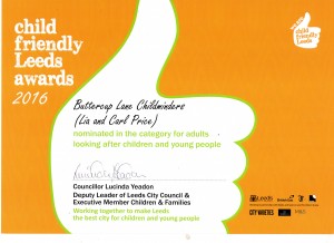 Child frinedly leeds looking after children and young people awards 2016 