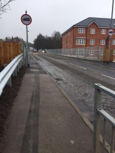 BCLCM - one of the first vehicles to drive over Fall Lane Railway Bridge