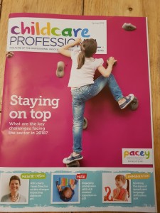 Front Cover of Spring 2018 edition of Childcare Professional Magazine 